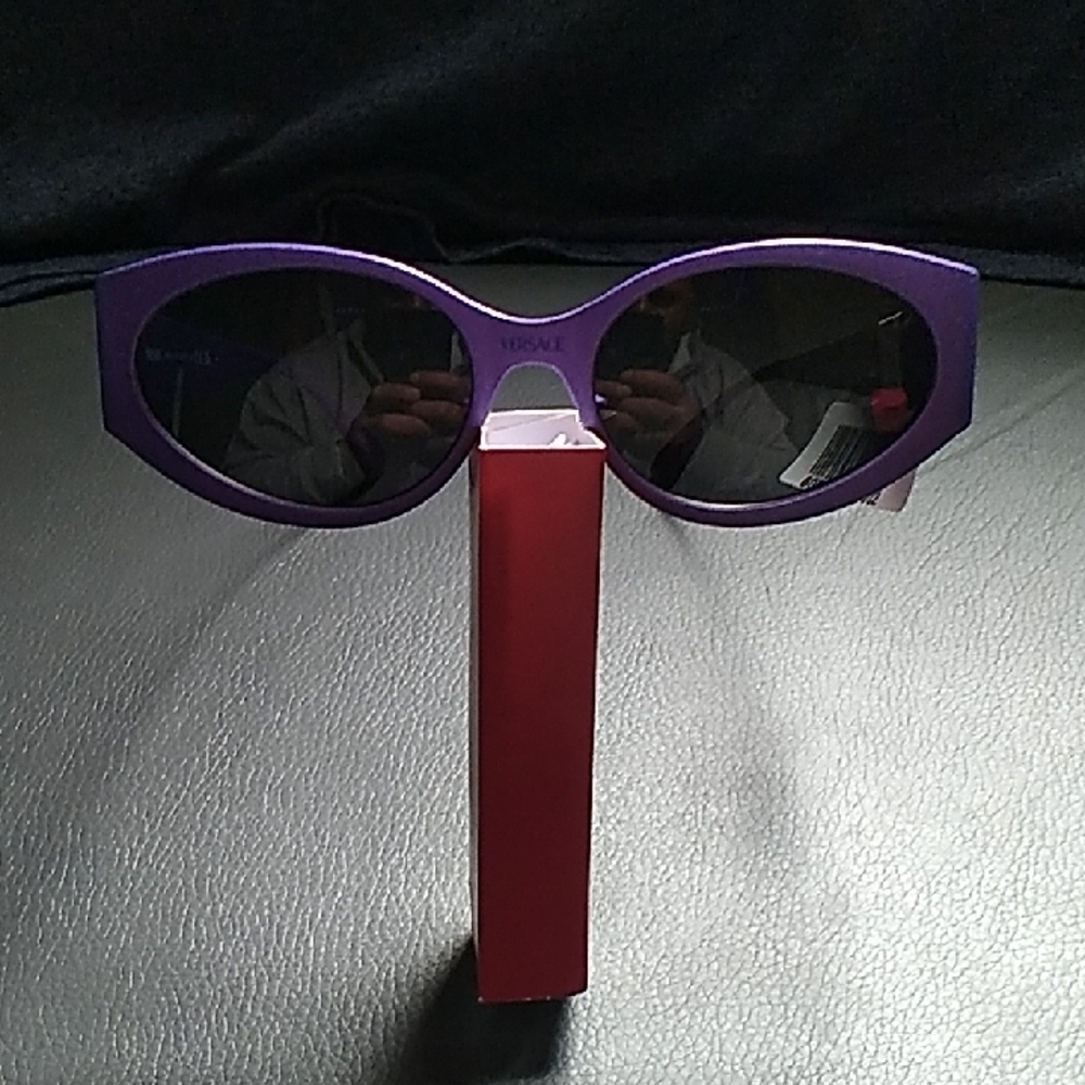 Versace Purple Oval Frame Sunglasses